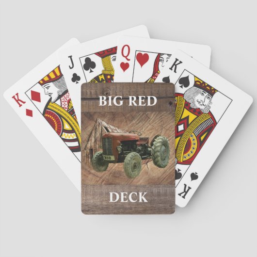 rode trekker, bijtende schuur pokerkaarten (Achterkant)