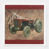  rode trekker, bijtende schuur servet (Voorkant)