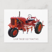 rode trekker briefkaart (Voorkant)