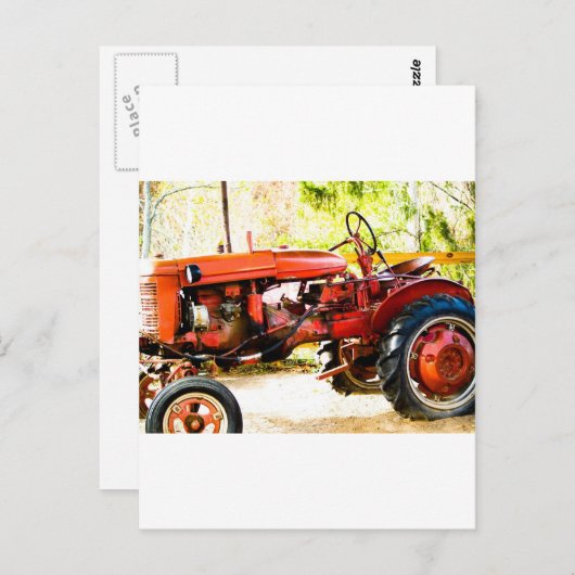 rode trekker briefkaart (Voorkant / Achterkant)