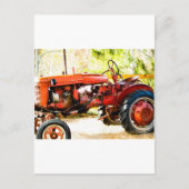 rode trekker briefkaart (Voorkant)