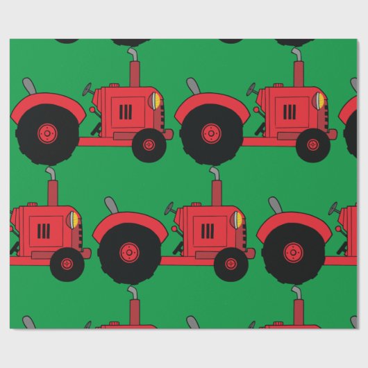 rode trekker cadeaupapier (Vlak)