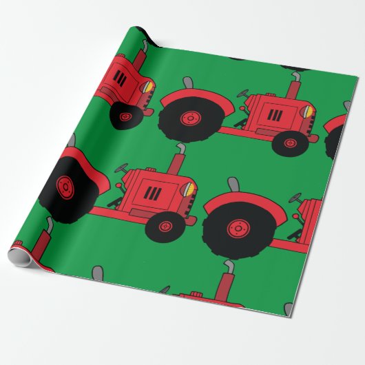  rode trekker cadeaupapier (Uitgerold)