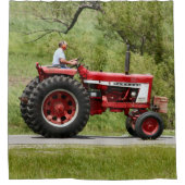 Rode trekker douchegordijn (Voorkant)