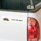  rode trekker in het veld bumpersticker (Op Truck)