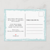  rode trekker met Floral Heart Moving Aankondigingskaart (Achterkant)