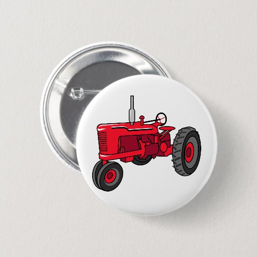  rode trekker ronde button 5,7 cm (Voorkant /achterkant)