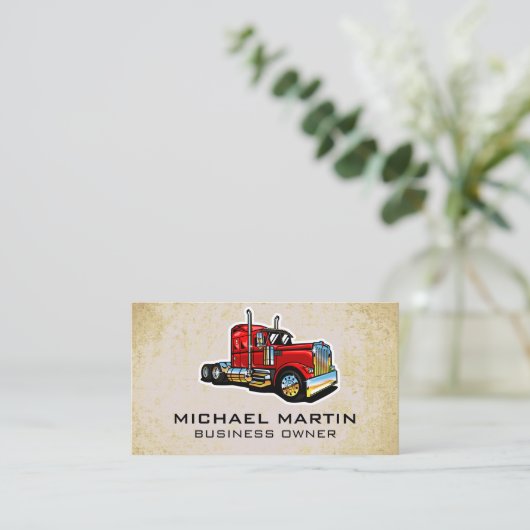 Rode Trekker Visitekaartje (Staand voorkant)