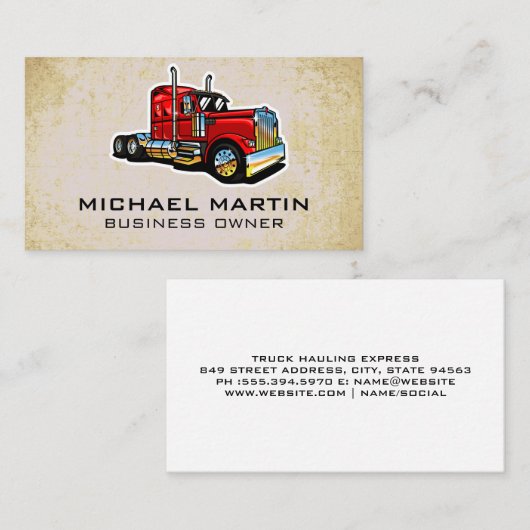 Rode Trekker Visitekaartje (Voorkant / Achterkant)