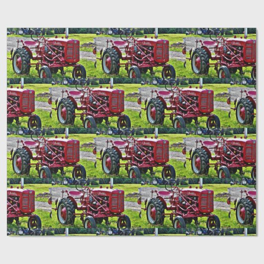 Rode trekkerpapier cadeaupapier (Vlak)