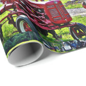 Rode trekkerpapier cadeaupapier (Rol Hoek)