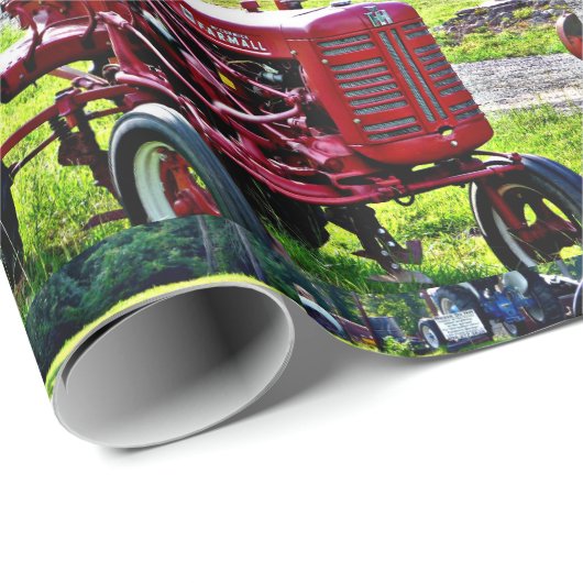 Rode trekkerpapier cadeaupapier (Rol Hoek)