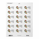 Rode Tri Aussie met Kerstkrans Etiket (Full Sheet)