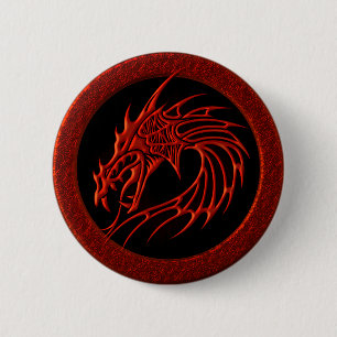 RODE TRIBAL DRAGON RONDE BUTTON 5,7 CM