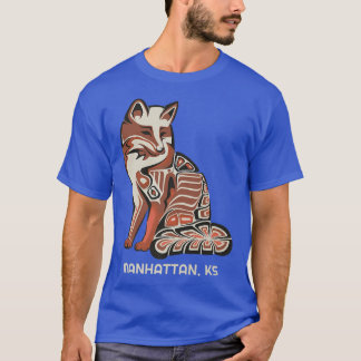 Rode Tribal Fo Manhattan KS Inheemse Amerikaanse K T-shirt