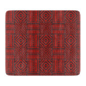 Rode Tribal Pattern Art Snijplank (Voorkant)