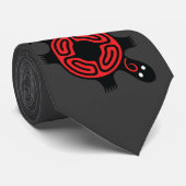 Rode Tribal Turtle Stropdas (Opgerold)