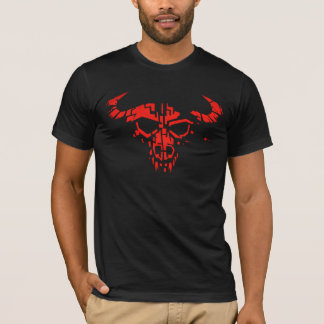 Rode Tribale Buffelschedel T-shirt