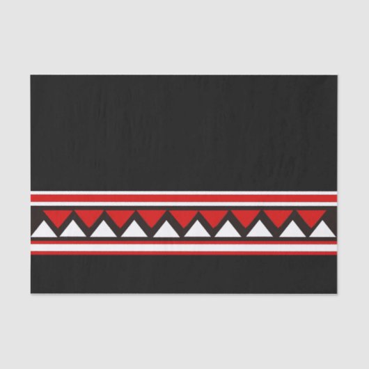 Rode tribale driehoeken tissuepapier (Voorkant)