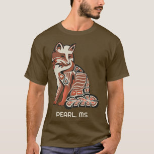 Rode Tribale Kralen Native American Kunstwerk T-shirt