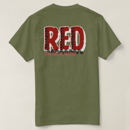 Rode Tribale T-Shirt - Eer Onze Gelegerden (Design achterkant)