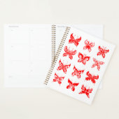 Rode Tribale Vlinder Siermotief Planner (Display)