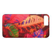Rode tropische bladeren. Case-Mate iPhone case (Achterkant (Horizontaal))