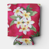Rode tropische bloemen Koelbox Blikjeskoeler (Voorkant)