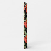 Rode tropische bloemen naadloze groene bladeren Case-Mate iPhone case (Achterkant/links)