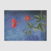  Rode Tropische Bloemen Tissuepapier (Voorkant)