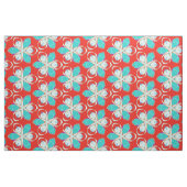 Rode Tropische Bloemmotief Stof (Fat Quarter)