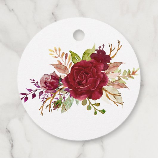 Rode Tropische en romantische bedoeld om te zijn b Bedankjes Labels (Achterkant)