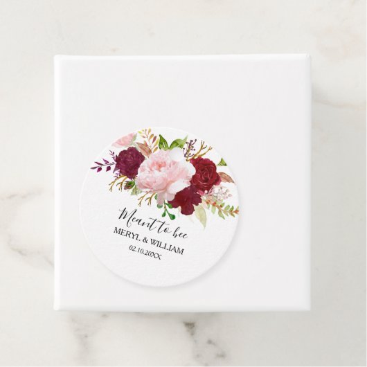 Rode Tropische en romantische bedoeld om te zijn b Bedankjes Labels (In situ)