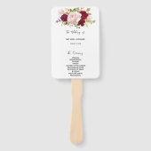 Rode Tropische en romantische bruiloft Handwaaier (Voorkant)