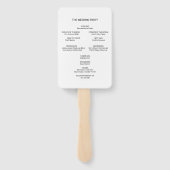 Rode Tropische en romantische bruiloft Handwaaier (Achterkant)