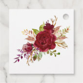 Rode tropische en romantische bruiloft laat liefde bedankjes labels (Achterkant)