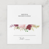 Rode Tropische en romantische Bruiloft Plaats Kaar Plaatskaartje (Buitenkant ongevouwen)