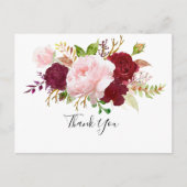 Rode Tropische en Romantische dank Briefkaart (Voorkant)