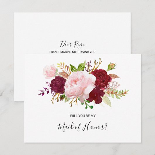 Rode Tropische en Romantische Erebruid Uitnodiging Briefkaart (Voorkant / Achterkant)