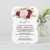 Rode Tropische en romantische Gelofte Vernieuwing Kaart (Staand voorkant)