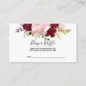 Rode Tropische en romantische luier Raffle Informatiekaartje (Voorkant)