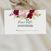 Rode Tropische en romantische luier Raffle Informatiekaartje