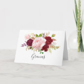 Rode Tropische en Romantische Spaanse Bedankkaart (Voorkant)