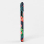 Rode tropische Floral op de marine Case-Mate iPhone Case