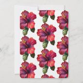 Rode Tropische Hibiscus Floral Vrijgezellenfeest Kaart (Achterkant)