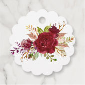 Rode Tropische Romantische Infusie met Liefde Brui Bedankjes Labels (Achterkant)