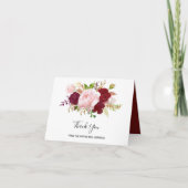 Rode Tropische Trouwfeest Dankkaart Bedankkaart (Voorkant)