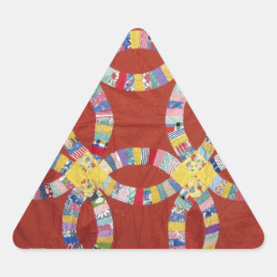 Rode trouwring Quilt Sticker
