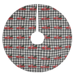 Rode Truck Buffalo Plaid Boom Traditie Kerstboom Rok