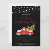  Rode Truck & Buffalo Plaid Kerstfeest Kaart (Voorkant)